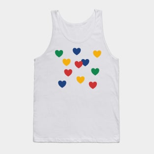 Rainbow hearts abstract, bight and cheerful multi colored hearts Tank Top